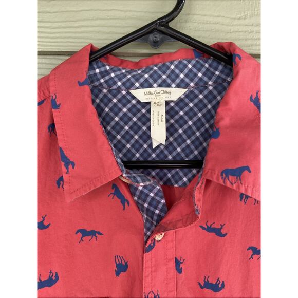 Matilda Jane Joanna Gaines Red High Horse Rodeo Equestrian Button Up Shirt Large - Picture 3 of 7